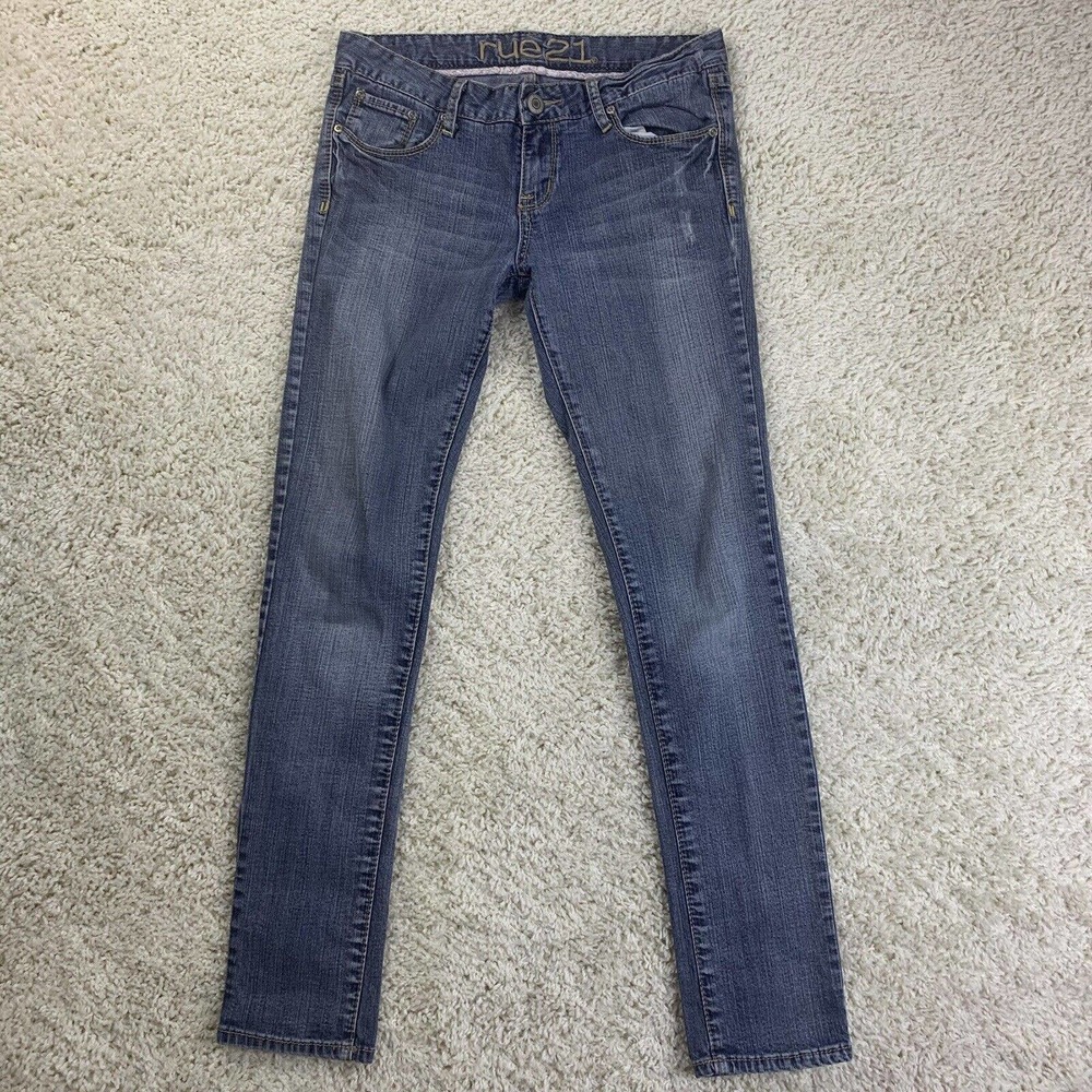 Rue21 High Waist Jegging Freedom Flex Jeans Women's Size 7/8S Blue Added Button